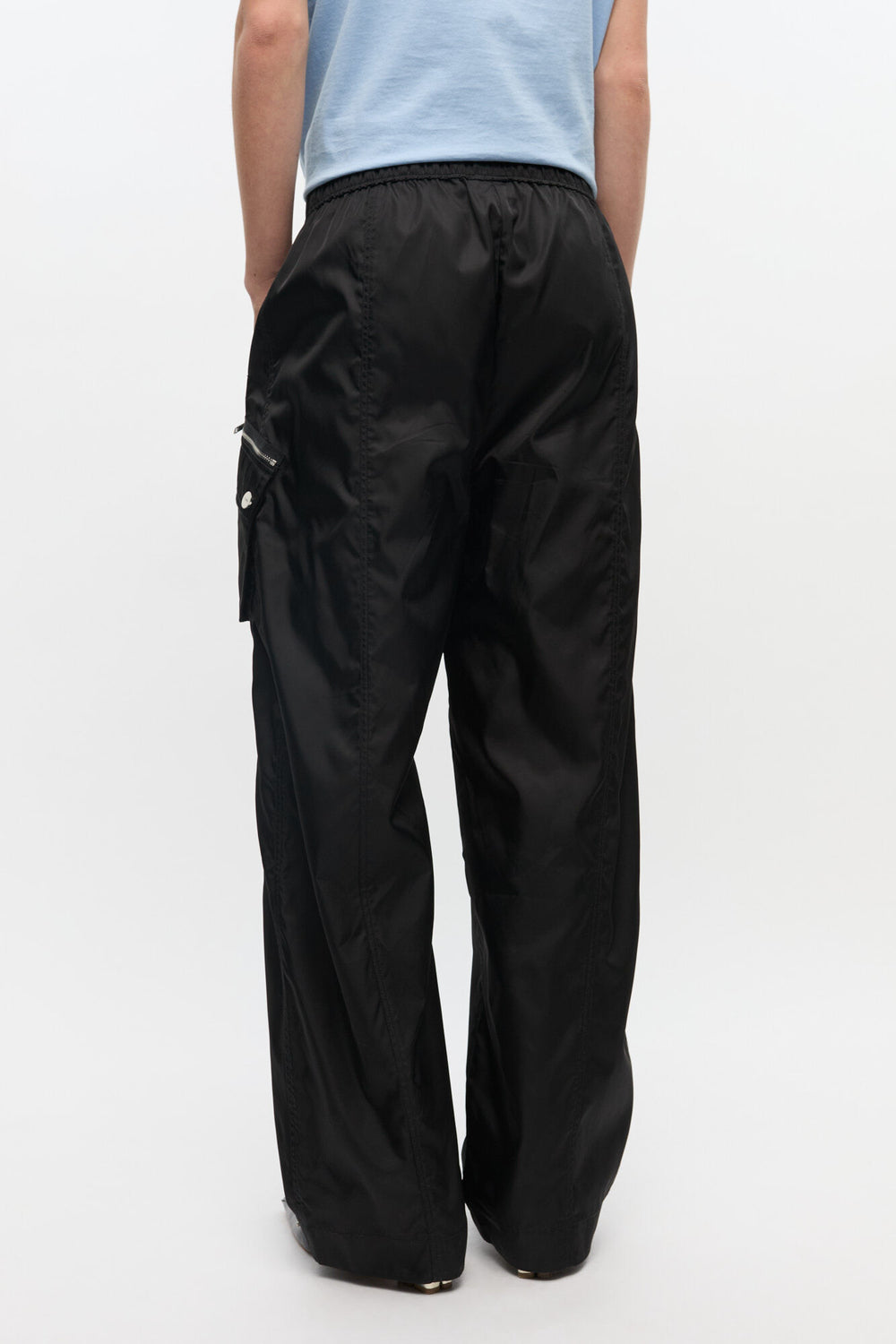 GANNI Online Black Nylon Elasticated Pants