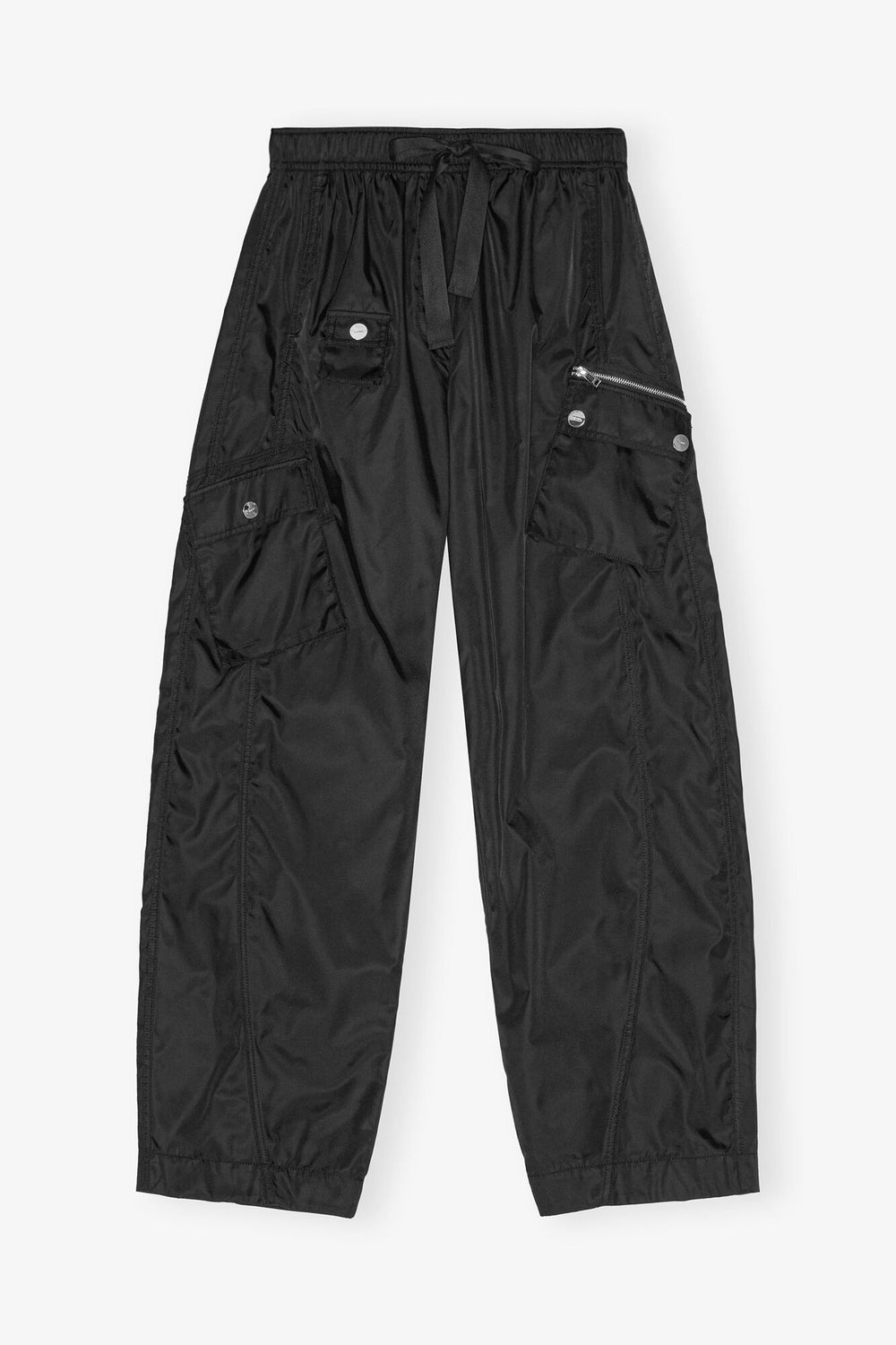 GANNI Online Black Nylon Elasticated Pants