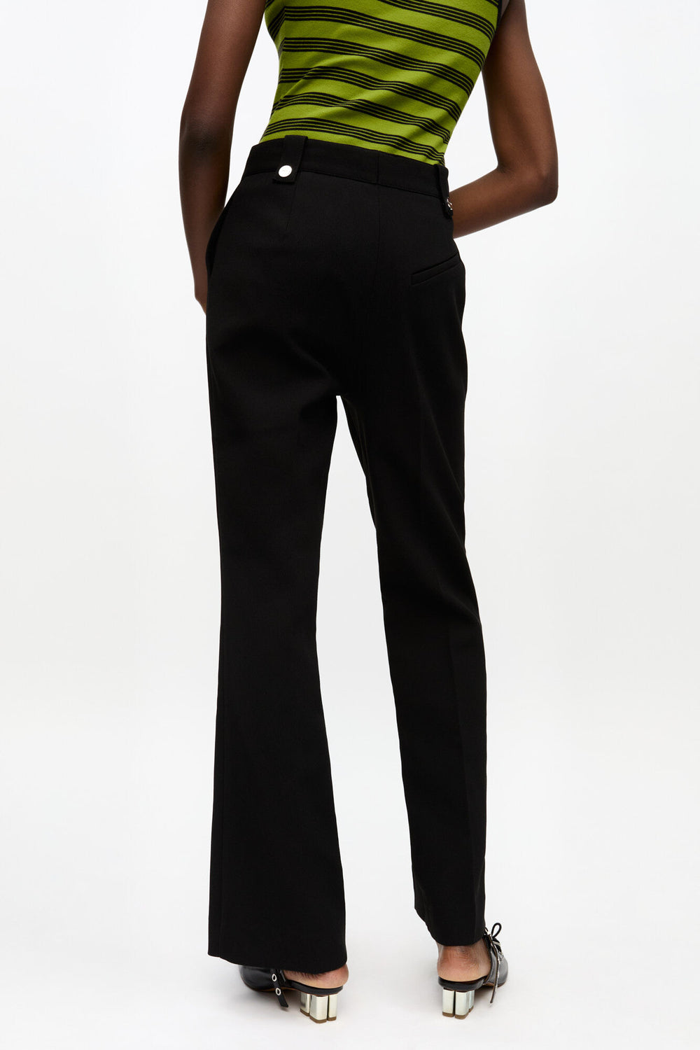 GANNI For Sale Black Bonded Crepe Pants