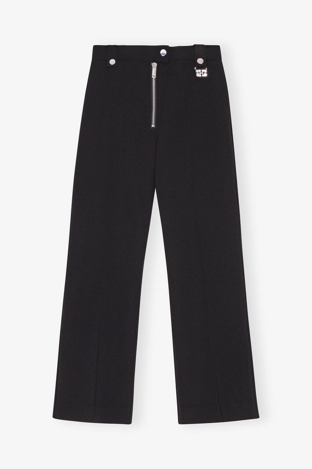 GANNI For Sale Black Bonded Crepe Pants