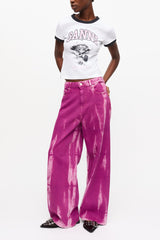 GANNI Outlet Purple Overdyed Marri Jeans