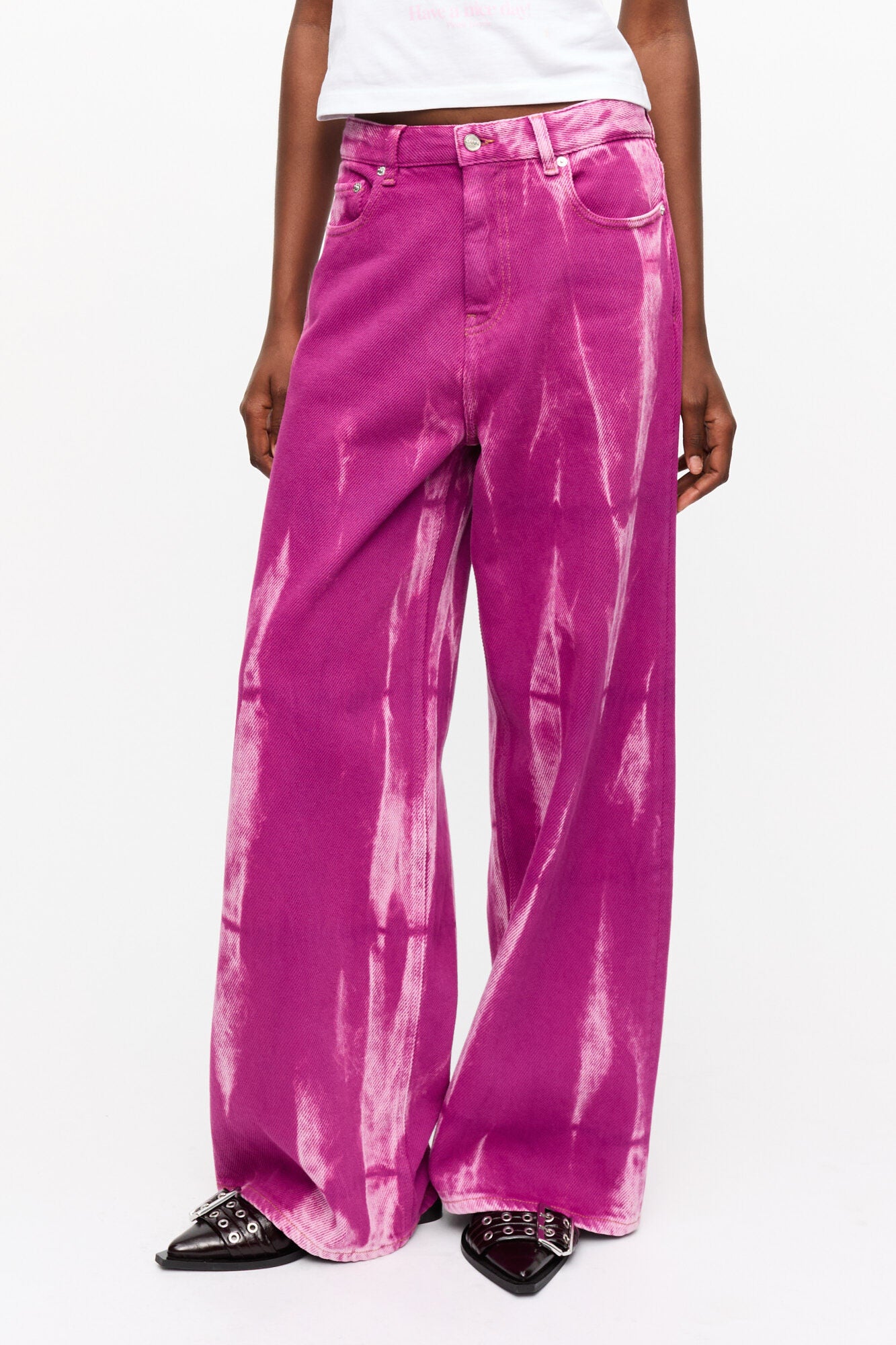GANNI Outlet Purple Overdyed Marri Jeans