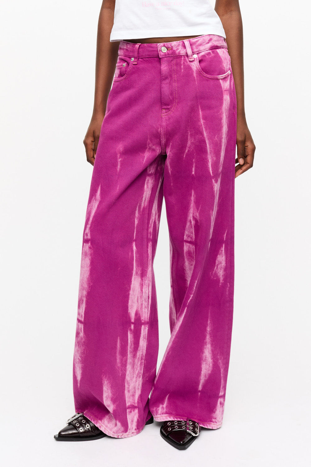 GANNI Outlet Purple Overdyed Marri Jeans