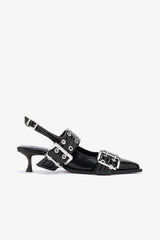 GANNI On Sale Feminine Buckle Heels in Black