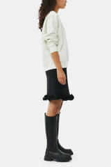 GANNI Online Cleated High Chelsea Boots in Black