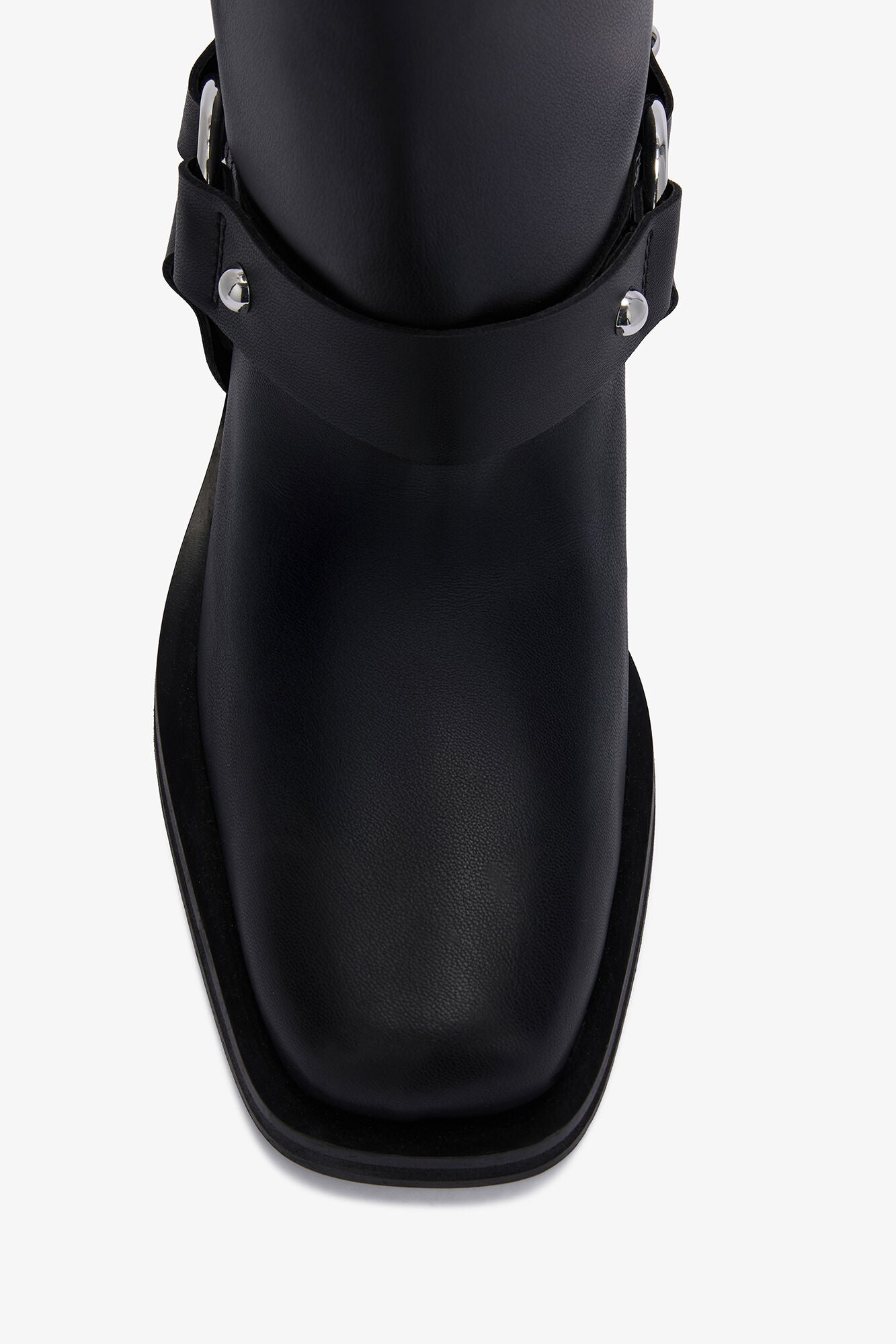 GANNI New Mid Shaft Biker Boot in Black