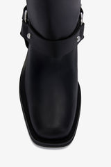 GANNI New Mid Shaft Biker Boot in Black