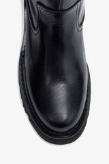 GANNI Sale High Boots in Black Oleatex