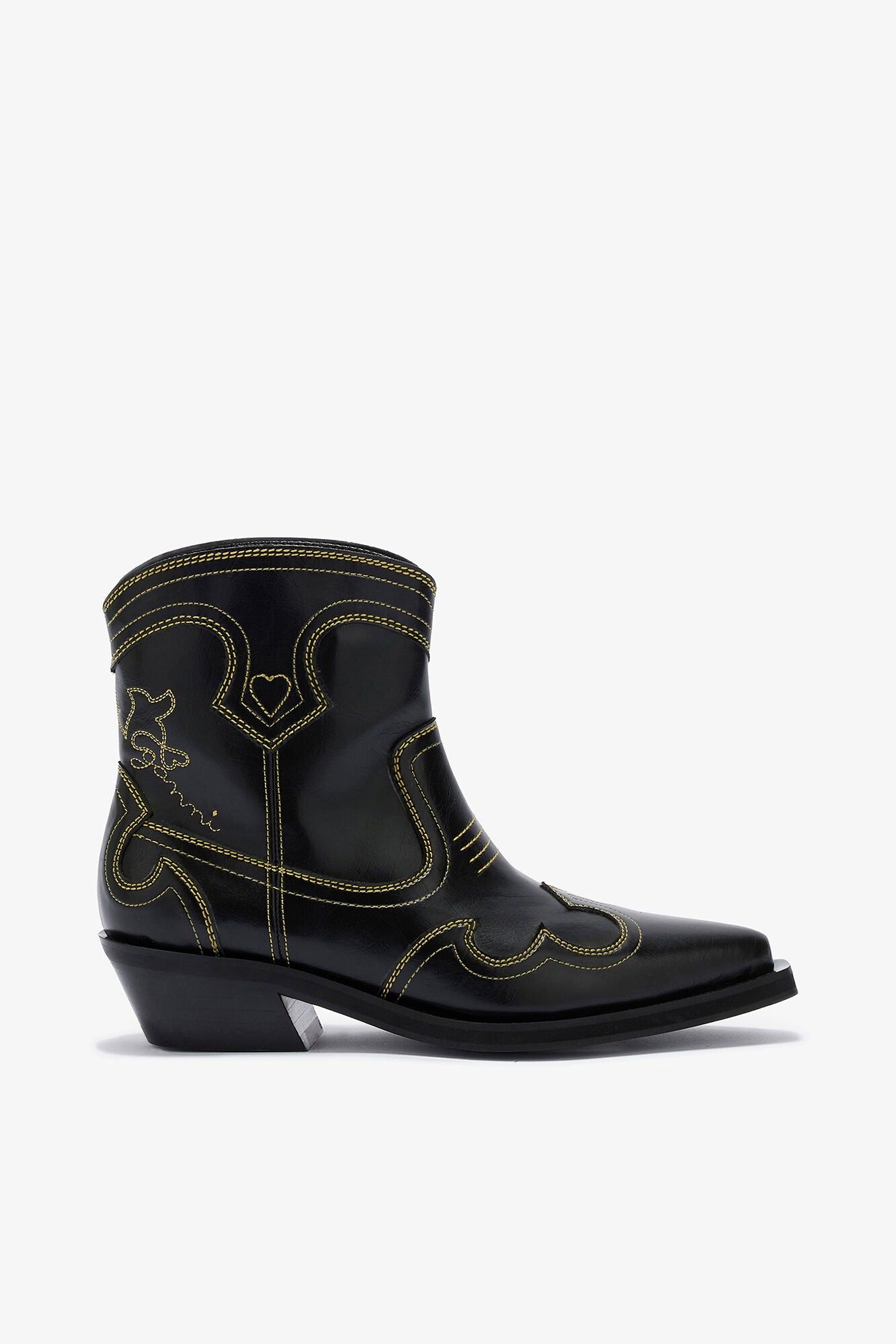 GANNI Discount Low Shaft Embroidered Western Boots