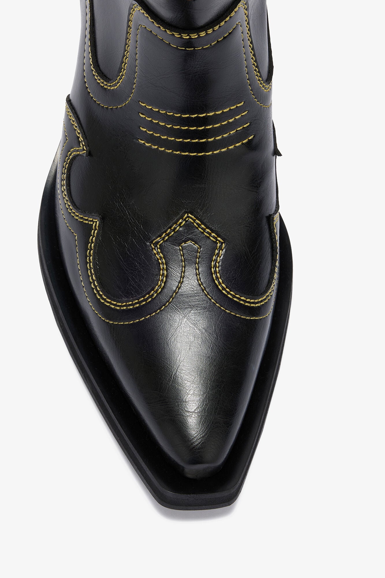 GANNI Discount Low Shaft Embroidered Western Boots