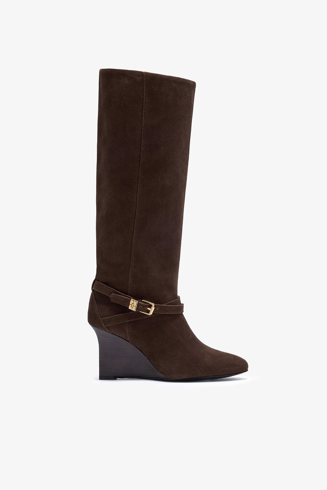 GANNI Hot Sale Kat High Boot in Brown Suede
