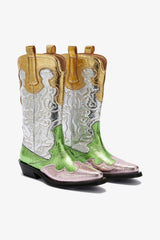 GANNI us Mid Shaft Embroidered Western Boots