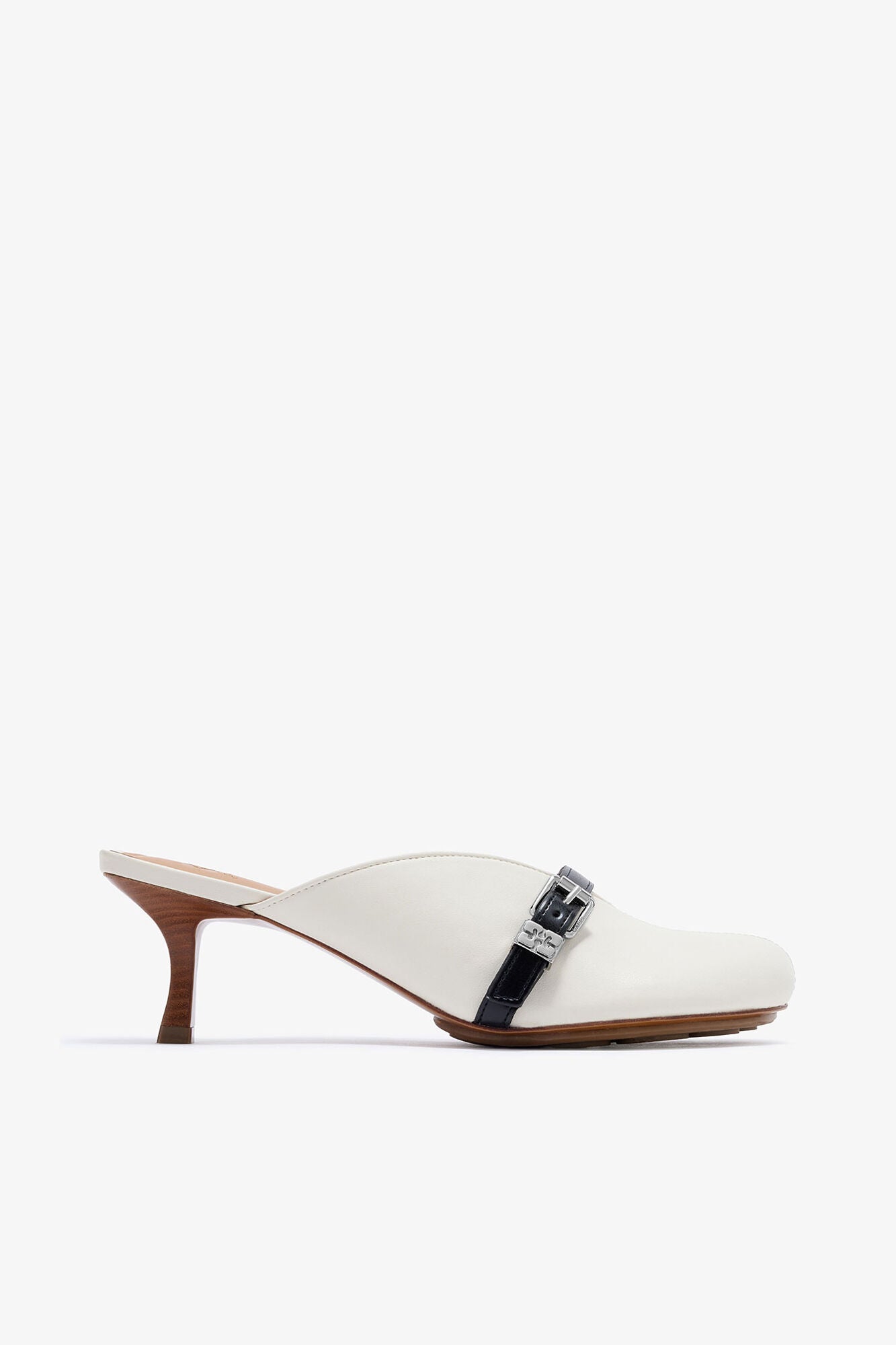 GANNI Hot Sale Sue Heeled Mules in white