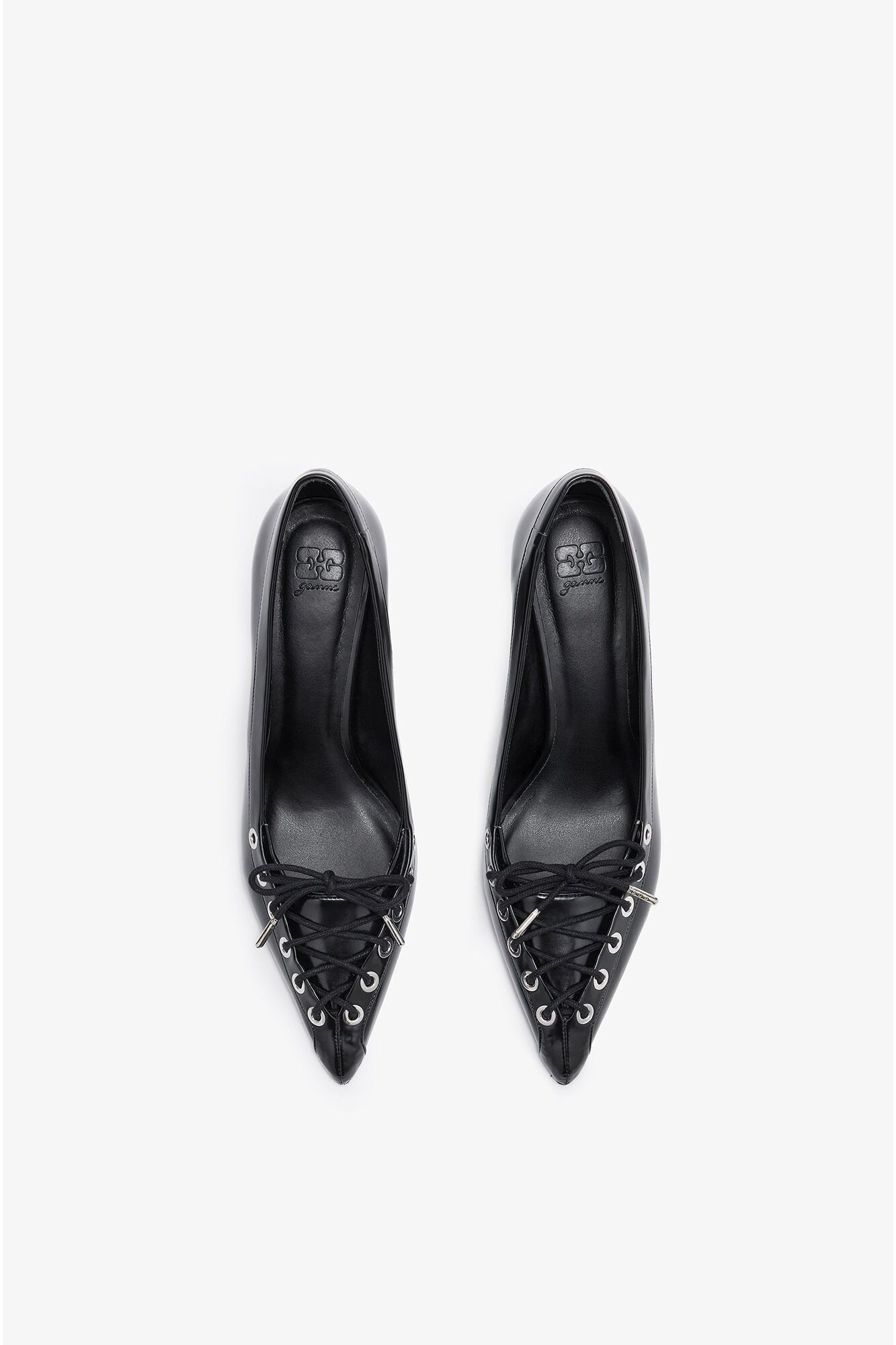 GANNI us Lace Up Butterfly High Pump in Black