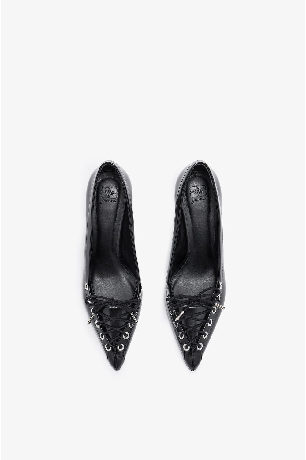 GANNI us Lace Up Butterfly High Pump in Black