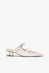 GANNI For Sale Lace-Up Mules in Ivory