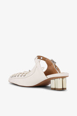 GANNI For Sale Lace-Up Mules in Ivory