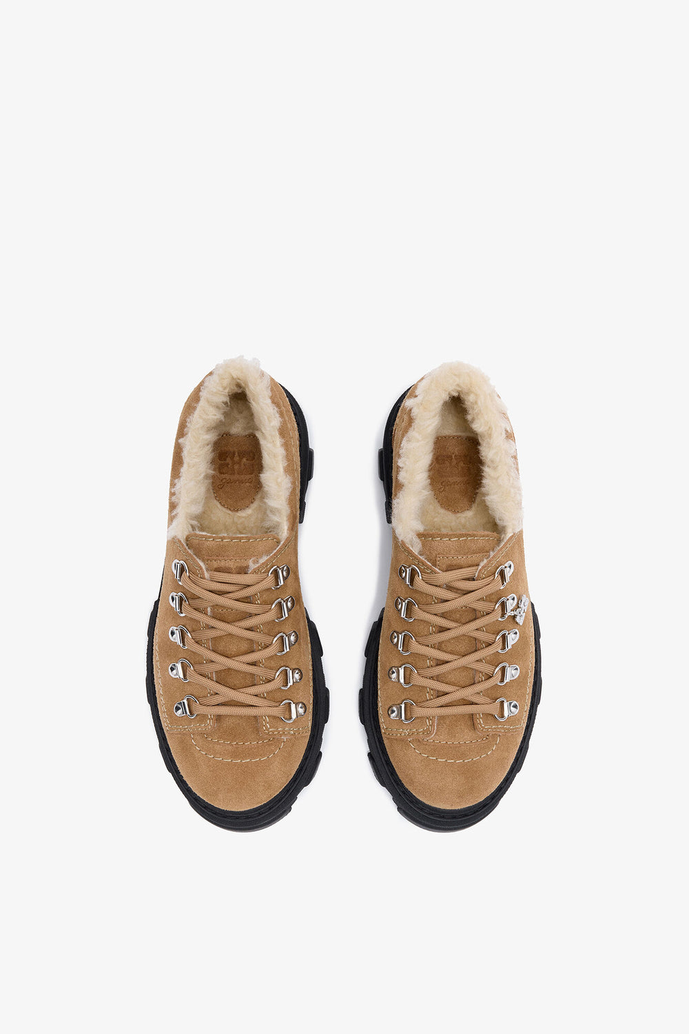GANNI Online Cleated Derbies in Brown