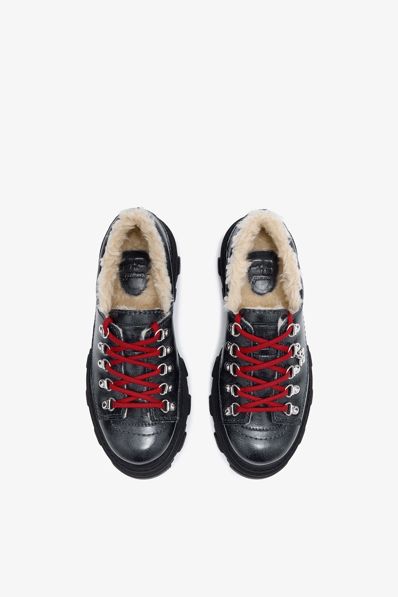 GANNI Sale Cleated Derbies in Grey