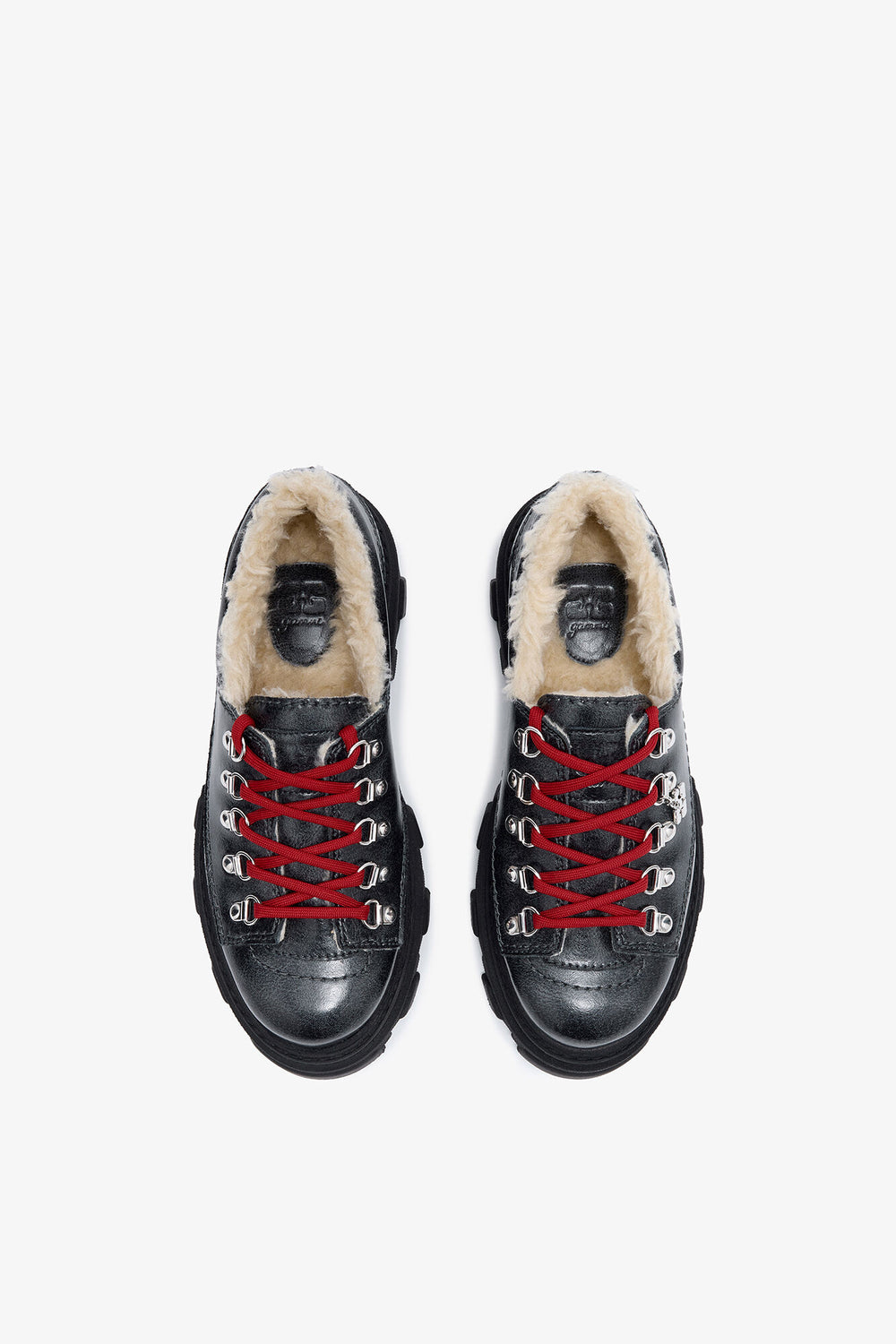 GANNI Sale Cleated Derbies in Grey