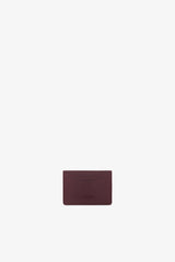 GANNI Outlet Port Royale Bou Card Holder in Grained Burgundy