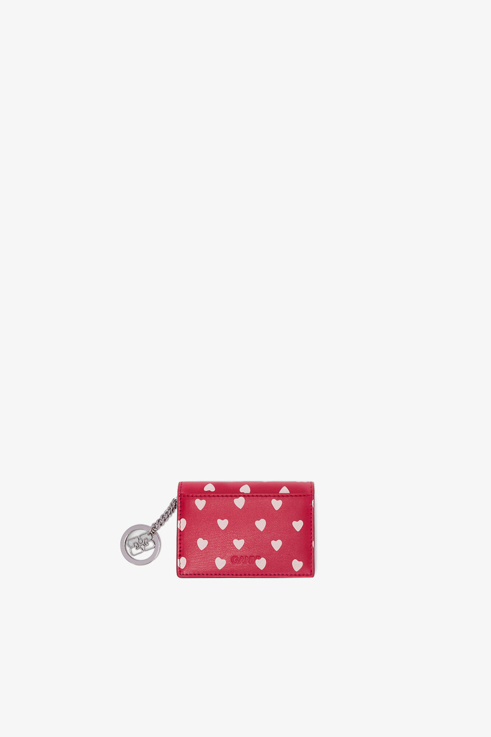 GANNI On Sale Barbados Cherry Bou Card Holder With Flap with Dots