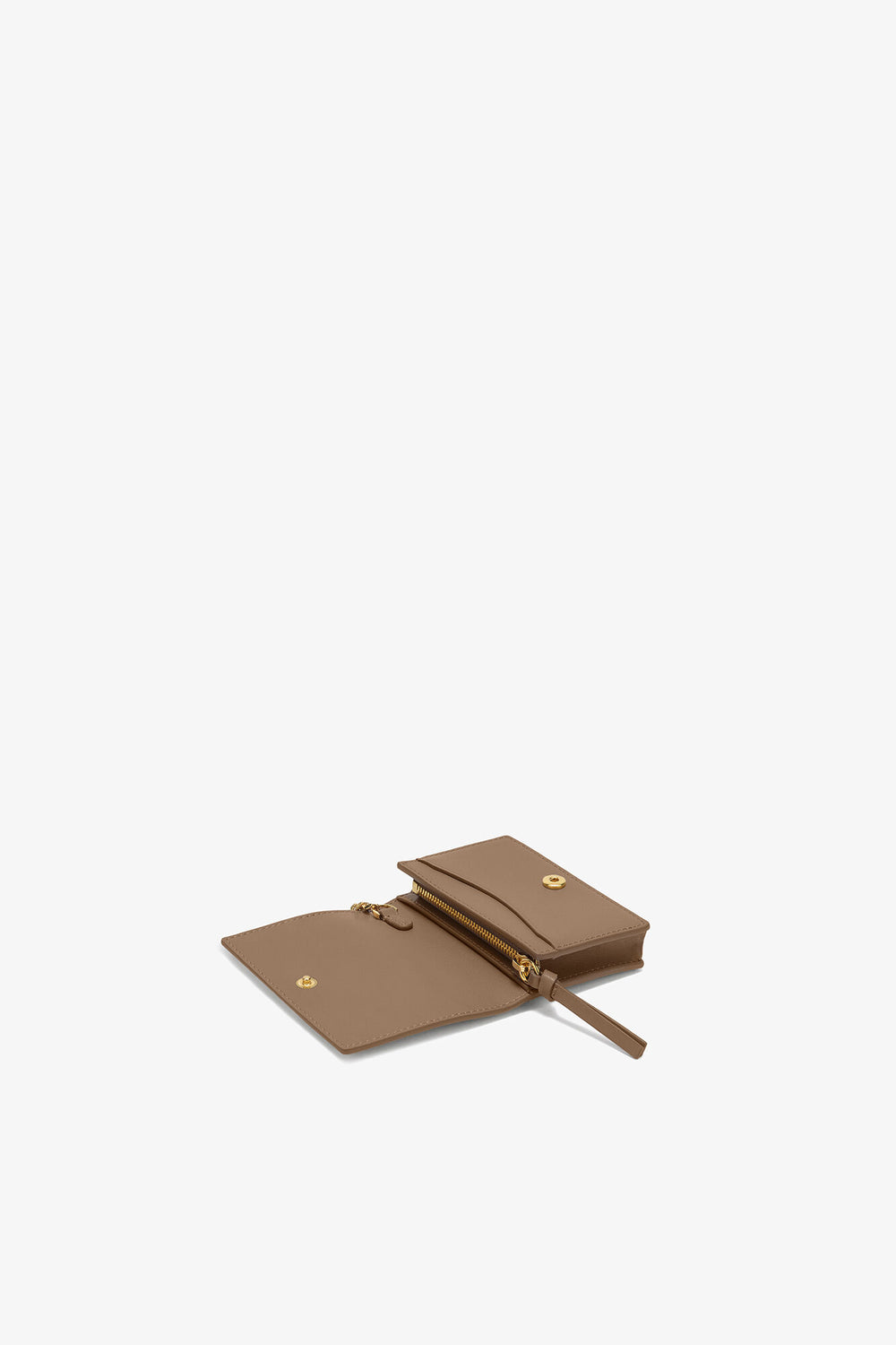 GANNI New Coca Mocha Bou Card Holder with Flap in Brown