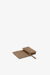 GANNI New Coca Mocha Bou Card Holder with Flap in Brown