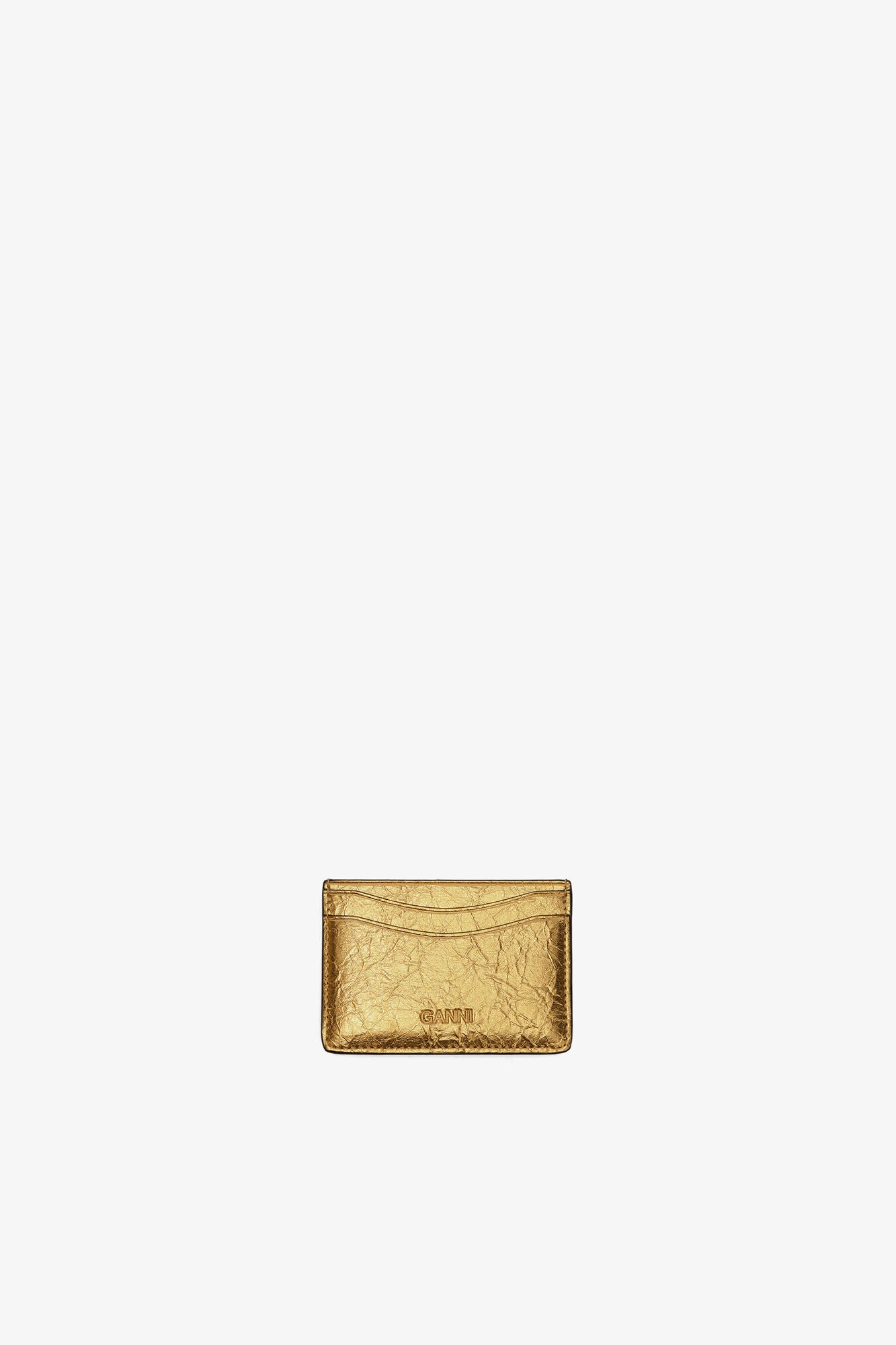 GANNI us Gold Bou Card Holder in Metallic