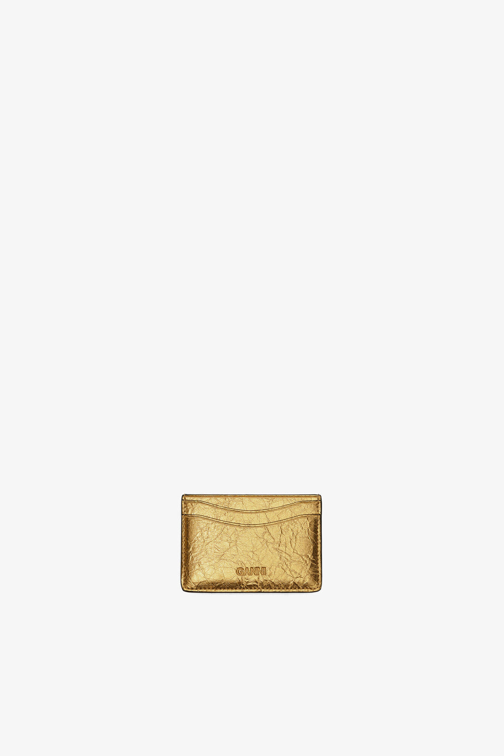 GANNI us Gold Bou Card Holder in Metallic