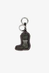 GANNI New Western Boot Keyring in Black