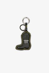 GANNI Discount Western Boot Keyring in Black