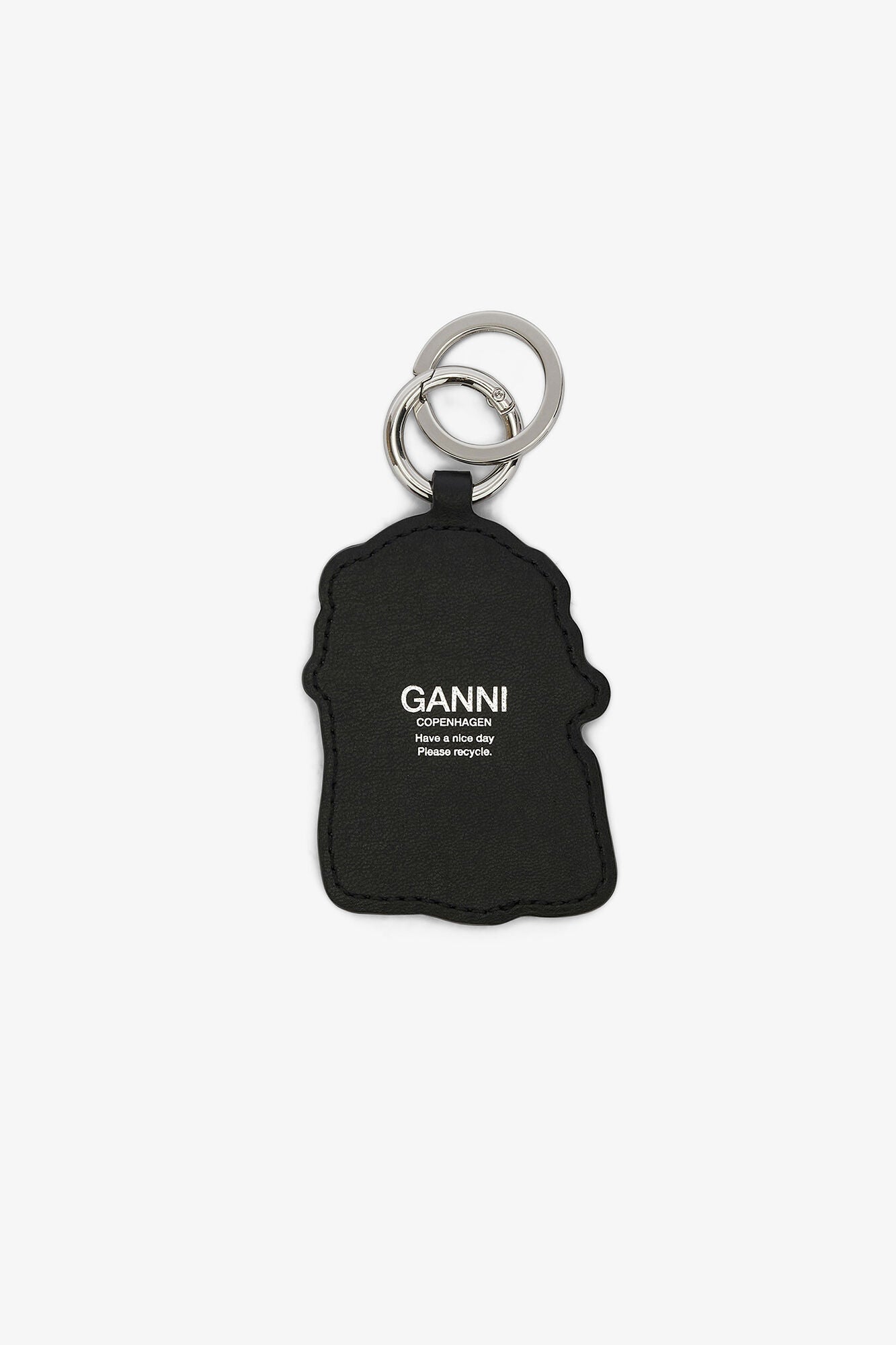 GANNI Hot Sale Black Joy Dog Bow Keyring