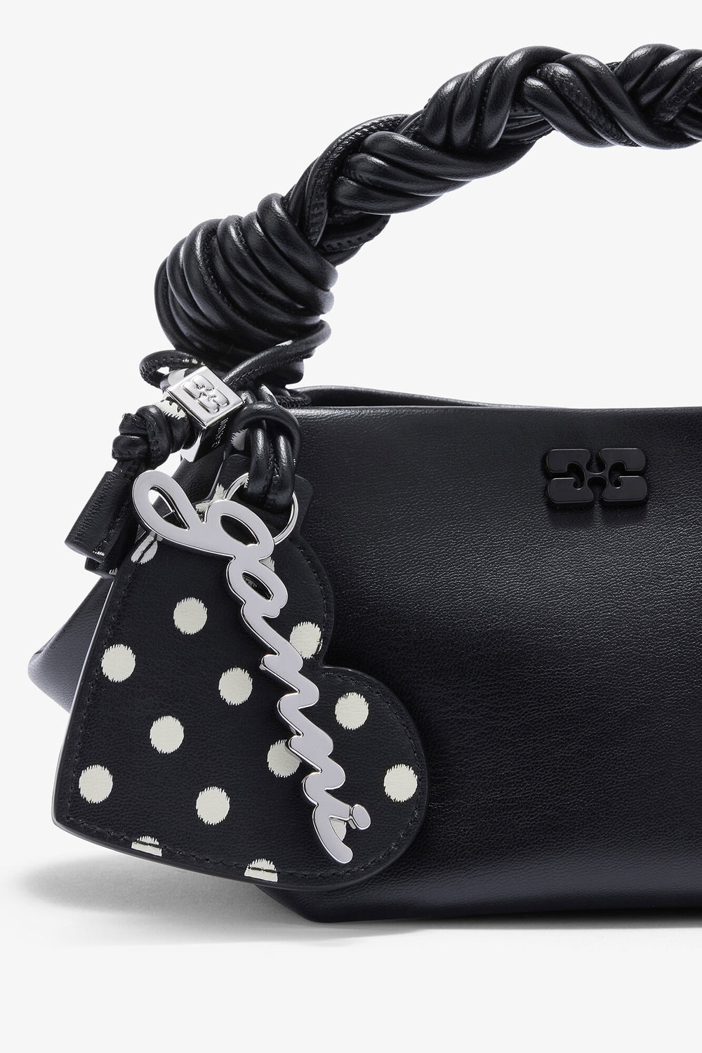 GANNI Outlet Black Heart Mirror with Dots