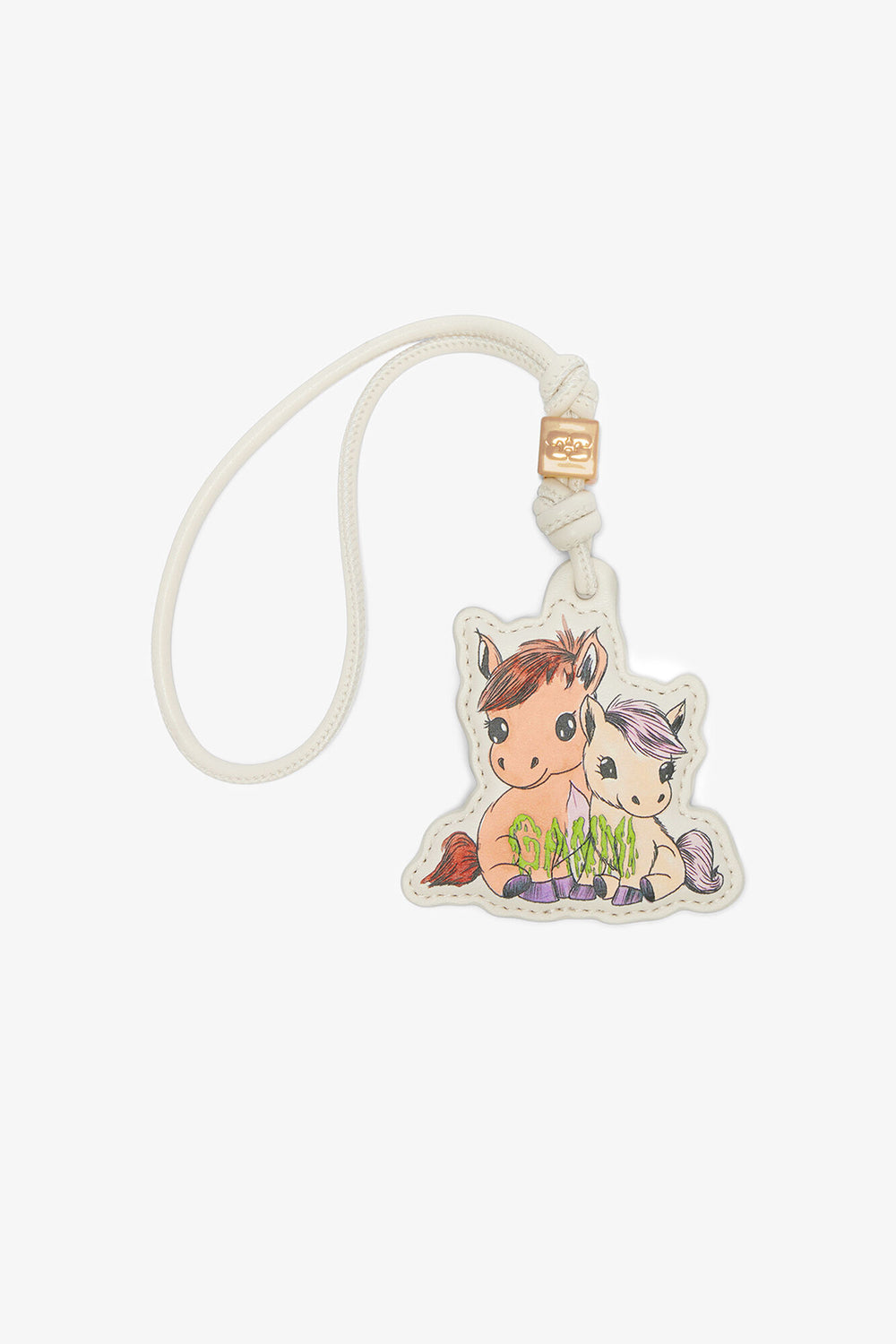 GANNI New Egret Pony Keychain