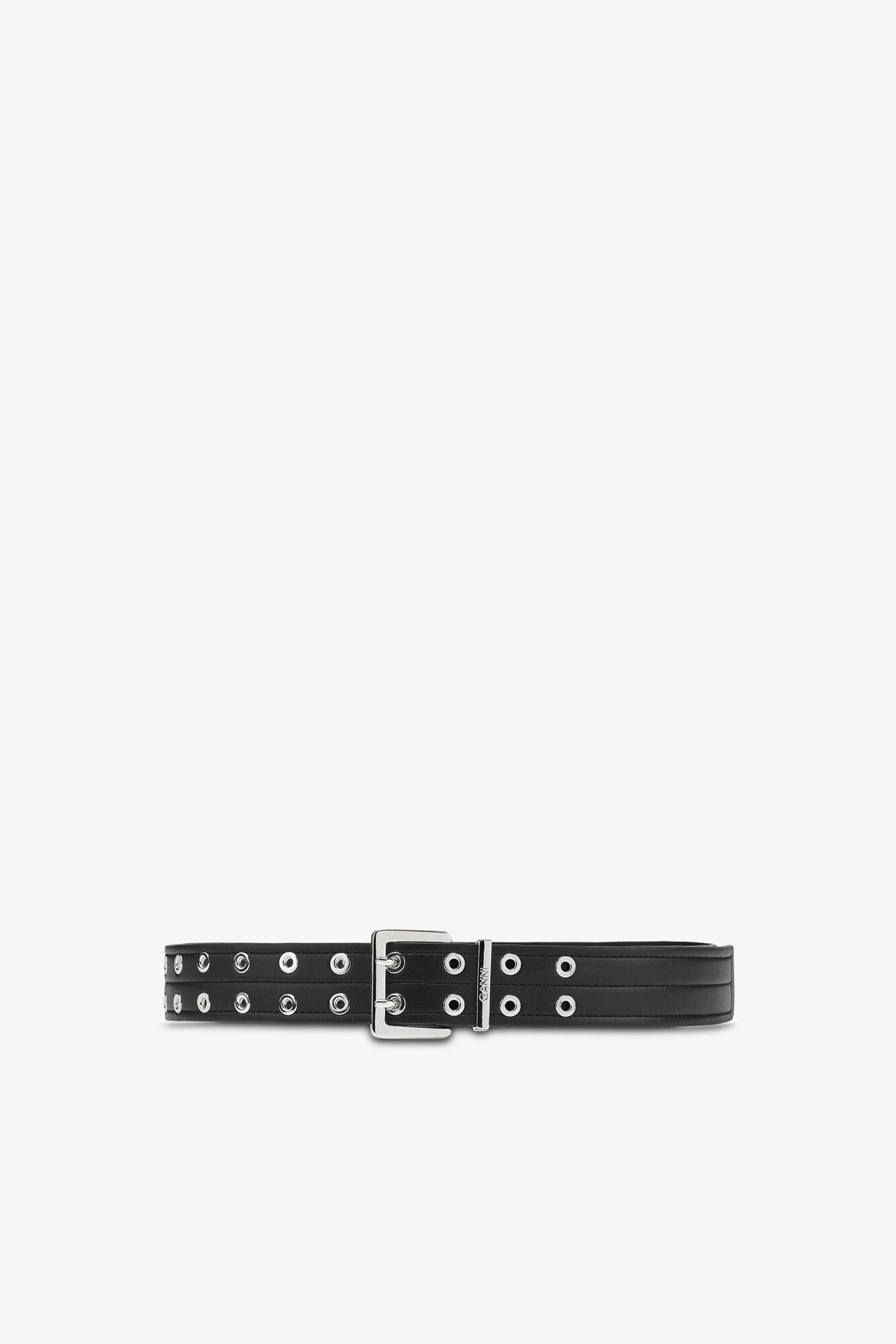 GANNI Online Black Double Eyelet Belt