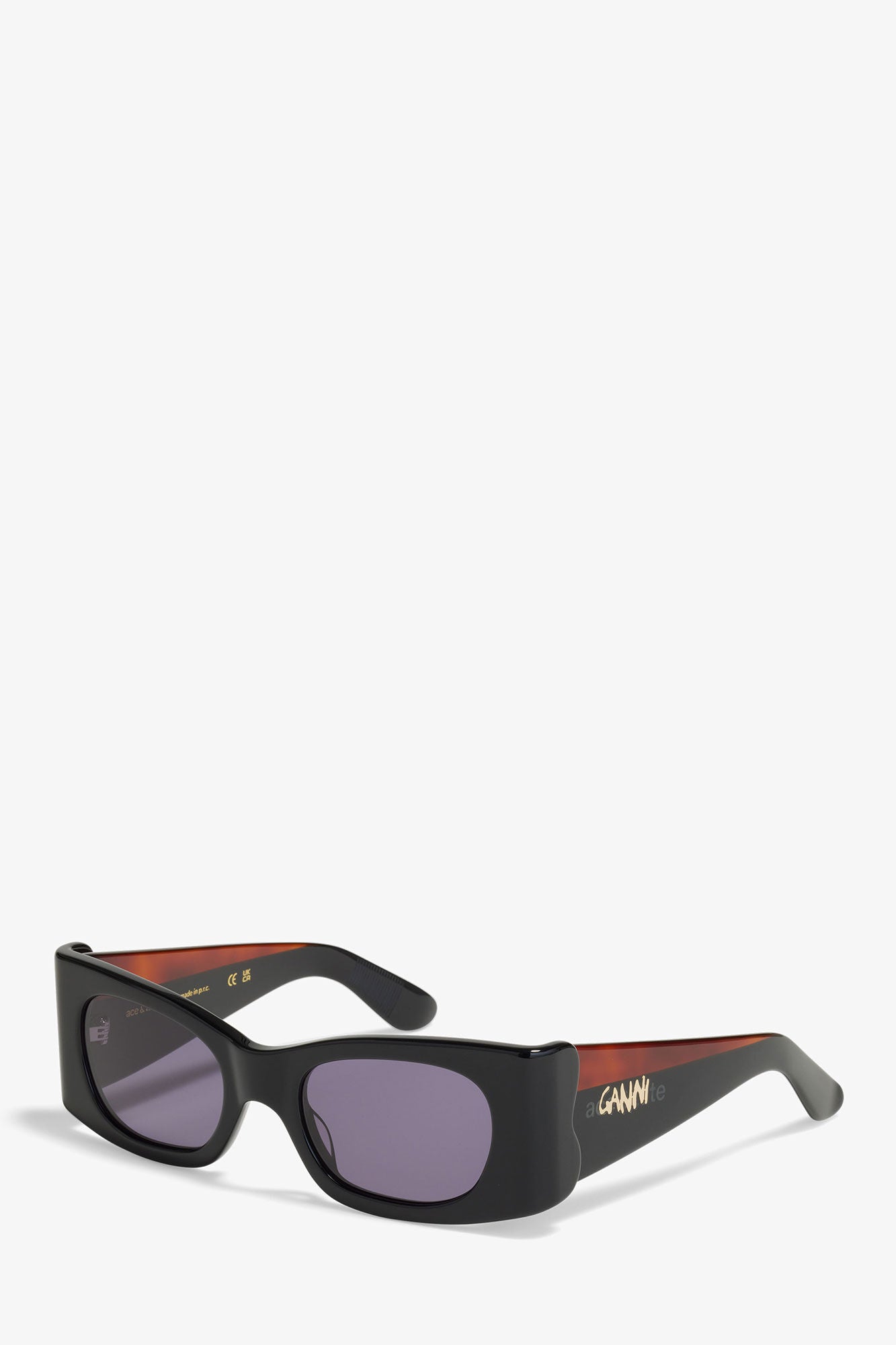 GANNI Outlet Black GANNI x Ace & Tate Black Kayla Sunglasses