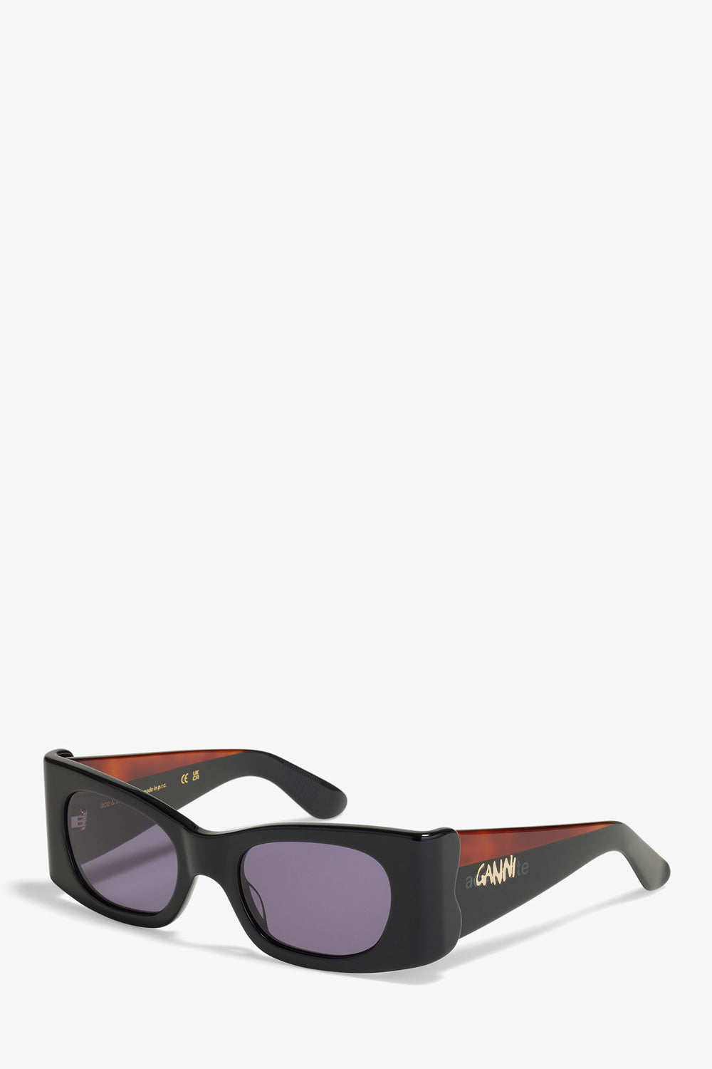GANNI Outlet Black GANNI x Ace & Tate Black Kayla Sunglasses