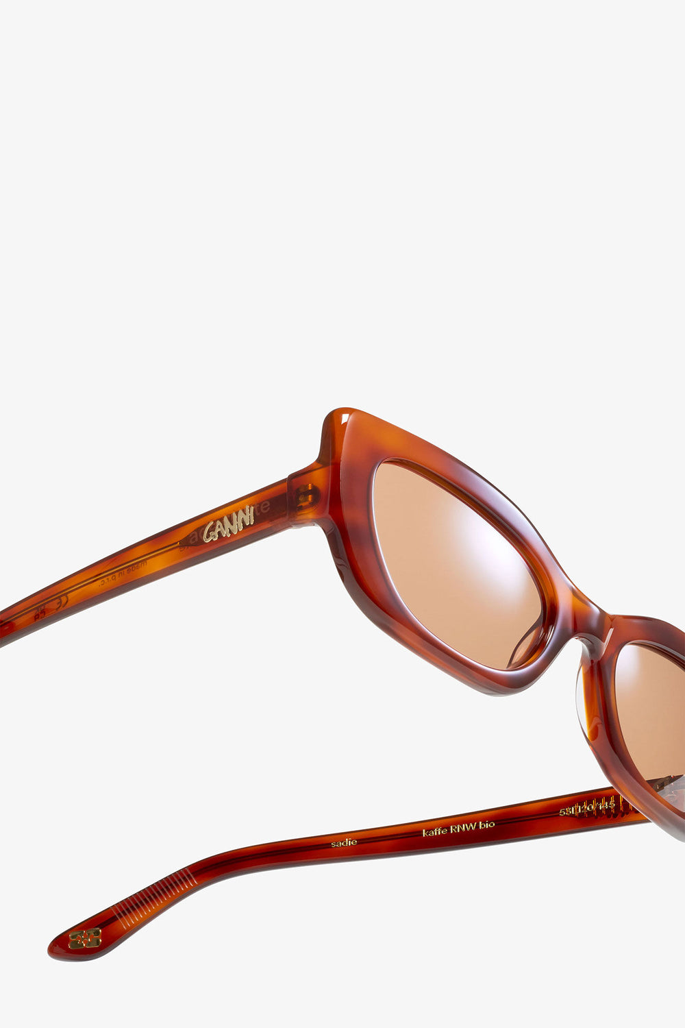 GANNI Hot Sale Tiger's Eye GANNI x Ace & Tate Tiger's Eye Sadie Sunglasses