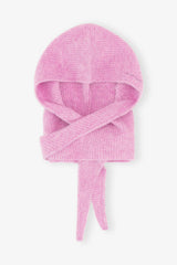 GANNI Hot Sale Corsage Pink Soft Wool Balaclava