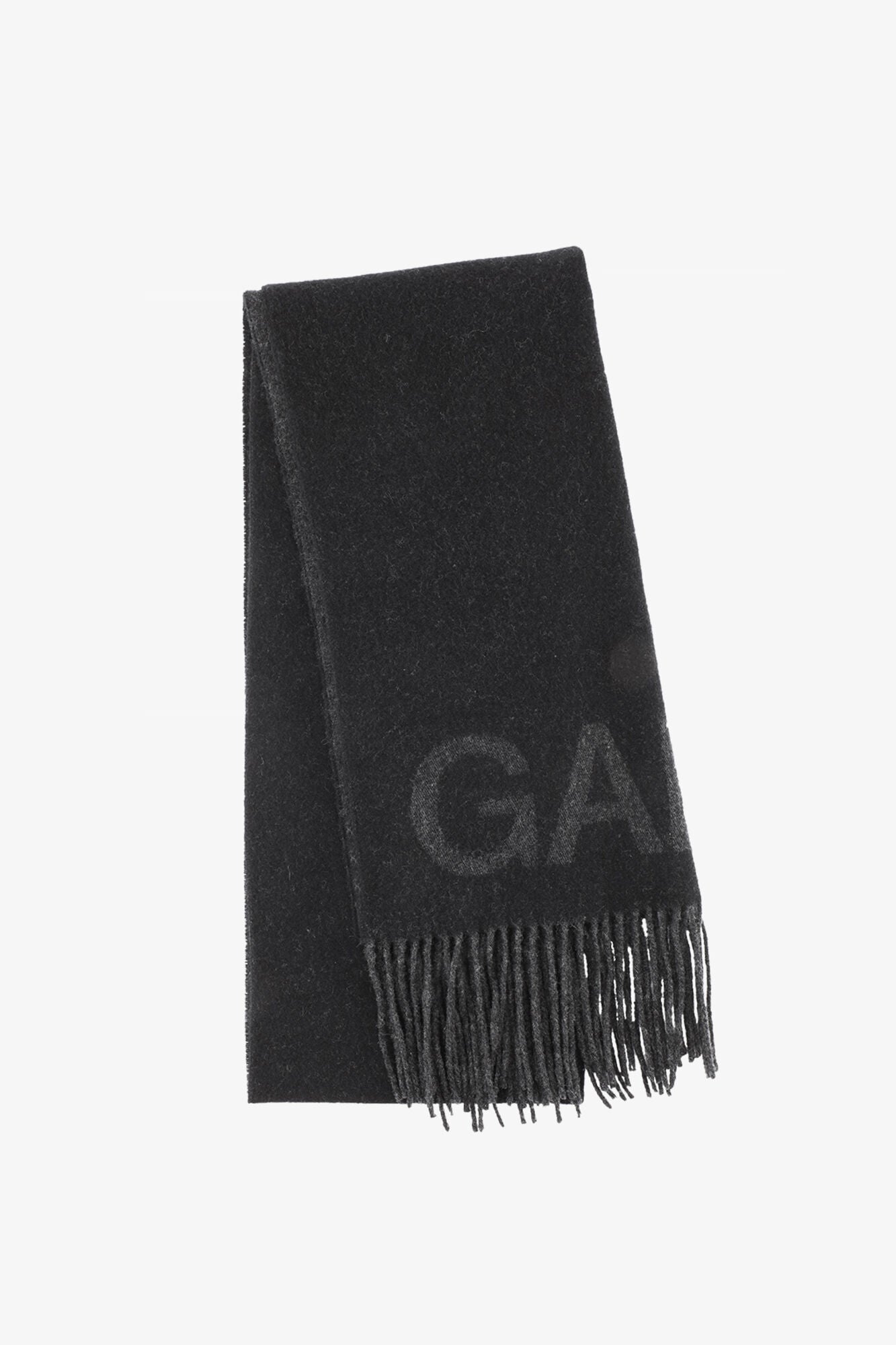 GANNI Sale Black Black Fringed Scarf