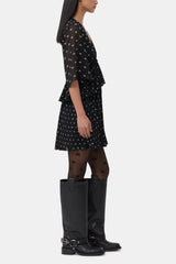 GANNI Sale Black Butterfly Lace Tights