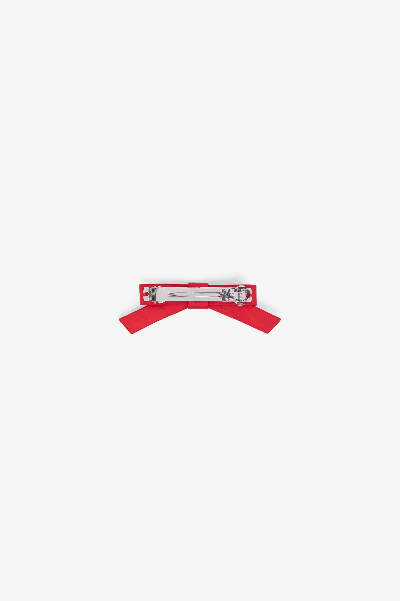 GANNI New Mars Red Red Eyelet Bow Barrette