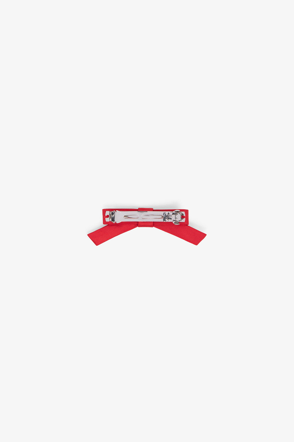 GANNI New Mars Red Red Eyelet Bow Barrette