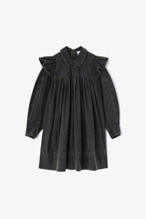 GANNI On Sale Black Washed Mini Shirt Dress